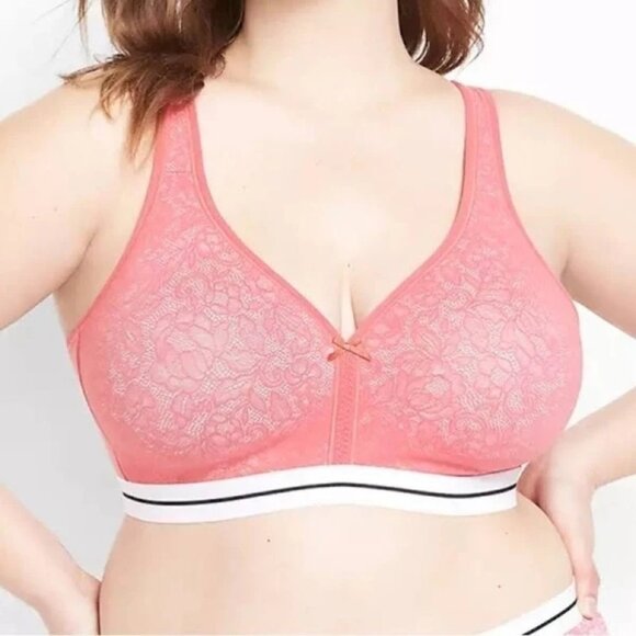 Cacique Other - Cacique Lightly Lined No Wire Bra Pink 38DD
